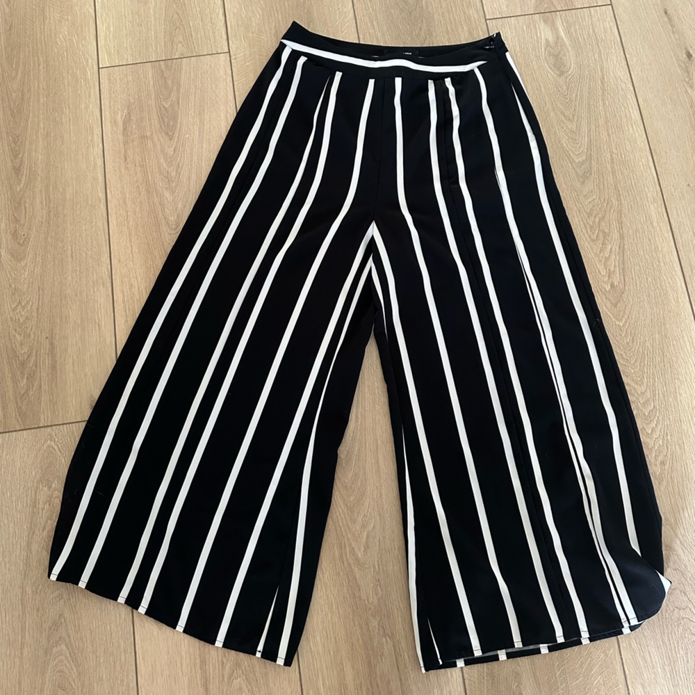 Target Black and White Striped Wide Leg Pants